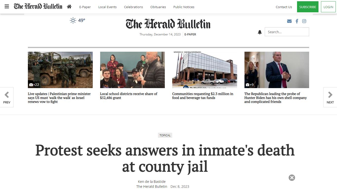 Protest seeks answers in inmate's death at county jail